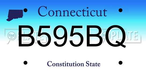 B595BQ Connecticut License Plate