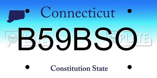 B59BSO Connecticut License Plate