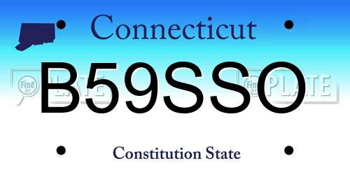 B59SSO Connecticut License Plate