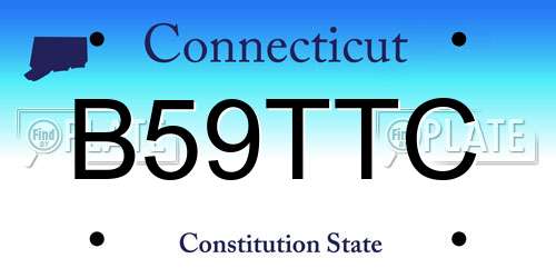 B59TTC Connecticut License Plate