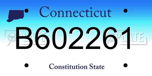 B602261 Connecticut License Plate