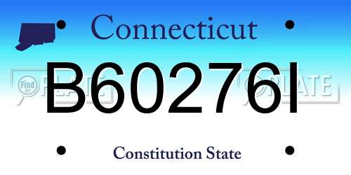 B60276I Connecticut License Plate