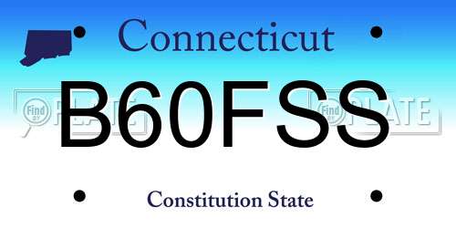 B60FSS Connecticut License Plate
