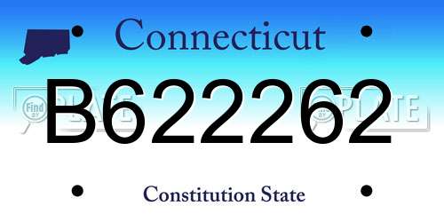 B622262 Connecticut License Plate