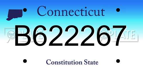 B622267 Connecticut License Plate