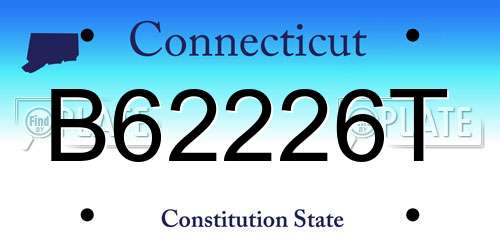 B62226T Connecticut License Plate