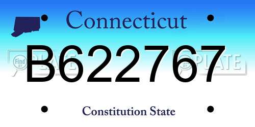 B622767 Connecticut License Plate