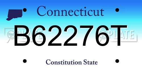 B62276T Connecticut License Plate