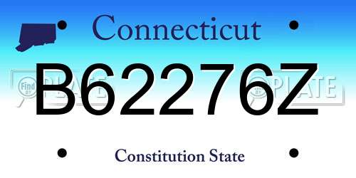 B62276Z Connecticut License Plate