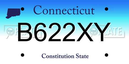B622XY Connecticut License Plate