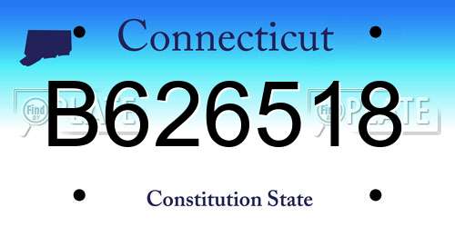 B626518 Connecticut License Plate