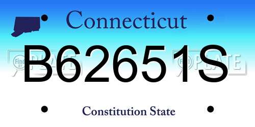 B62651S Connecticut License Plate