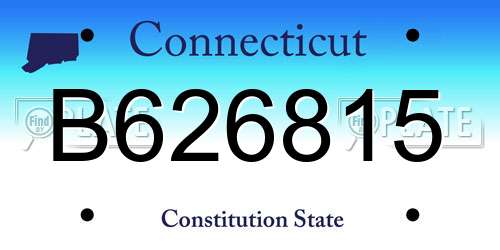 B626815 Connecticut License Plate