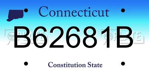B62681B Connecticut License Plate