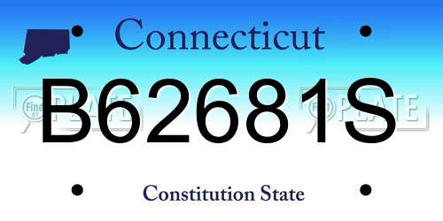 B62681S Connecticut License Plate