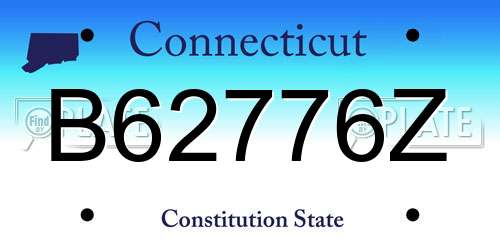 B62776Z Connecticut License Plate