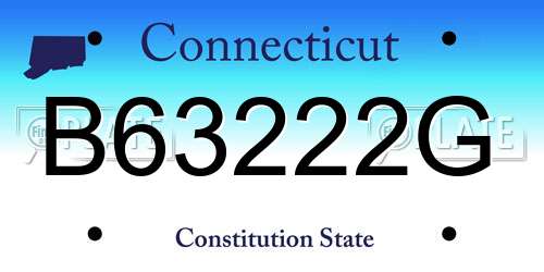 B63222G Connecticut License Plate