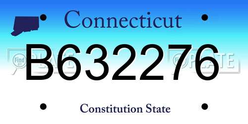 B632276 Connecticut License Plate