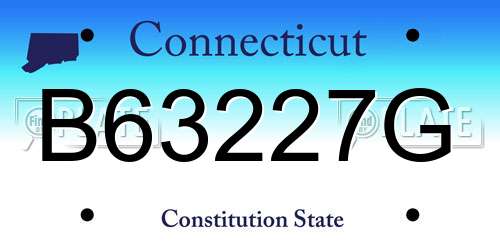 B63227G Connecticut License Plate
