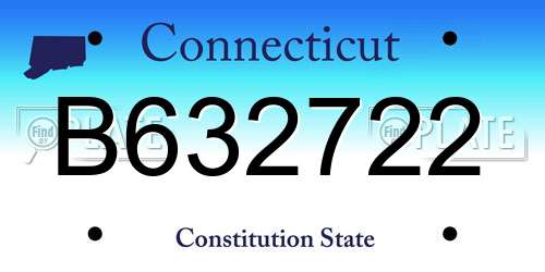 B632722 Connecticut License Plate