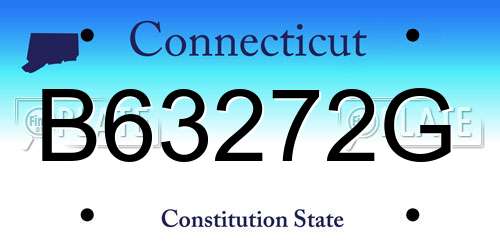 B63272G Connecticut License Plate