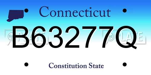 B63277Q Connecticut License Plate