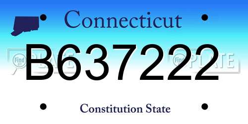 B637222 Connecticut License Plate