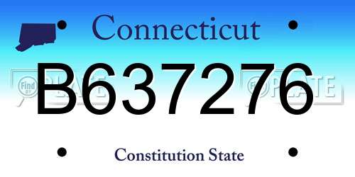 B637276 Connecticut License Plate