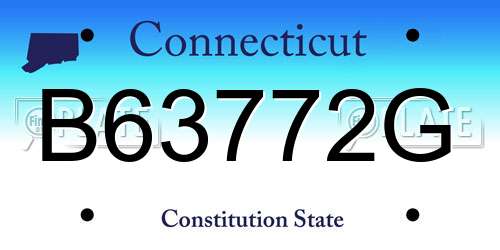 B63772G Connecticut License Plate