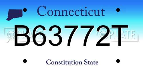 B63772T Connecticut License Plate