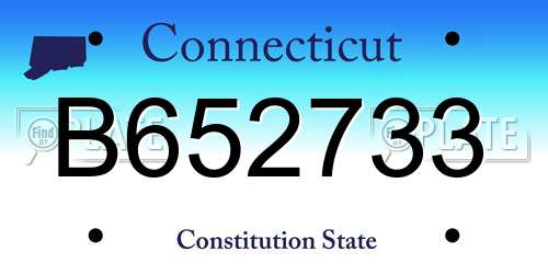 B652733 Connecticut License Plate