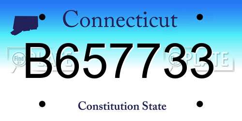 B657733 Connecticut License Plate