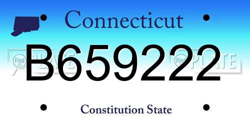 B659222 Connecticut License Plate