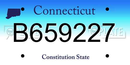 B659227 Connecticut License Plate
