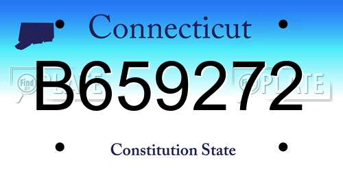 B659272 Connecticut License Plate