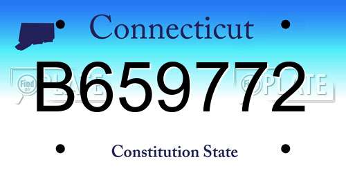 B659772 Connecticut License Plate