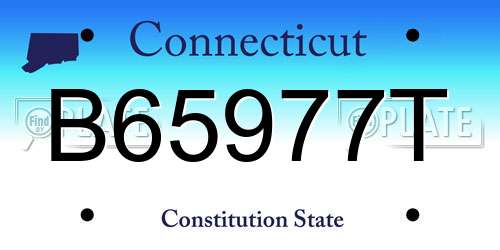 B65977T Connecticut License Plate