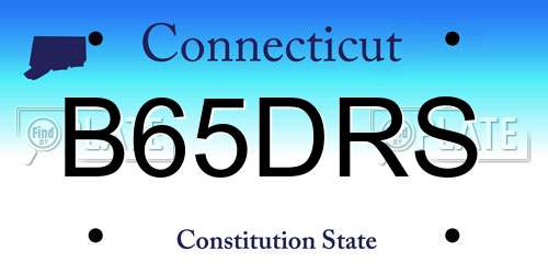 B65DRS Connecticut License Plate