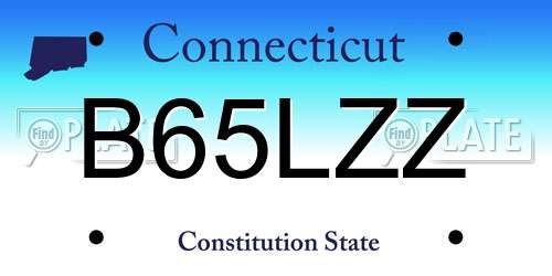 B65LZZ Connecticut License Plate