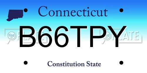 B66TPY Connecticut License Plate