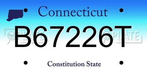 B67226T Connecticut License Plate