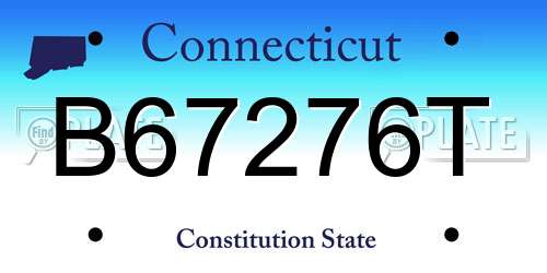 B67276T Connecticut License Plate