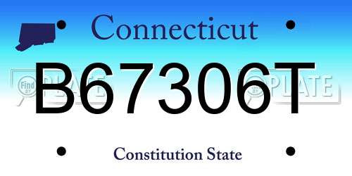 B67306T Connecticut License Plate