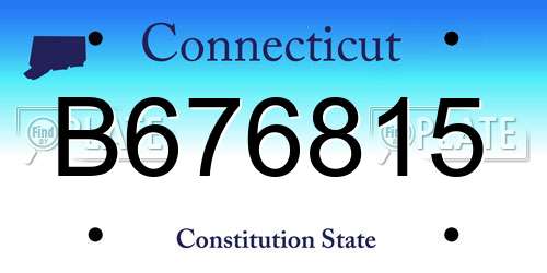B676815 Connecticut License Plate