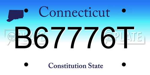 B67776T Connecticut License Plate