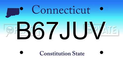 B67JUV Connecticut License Plate