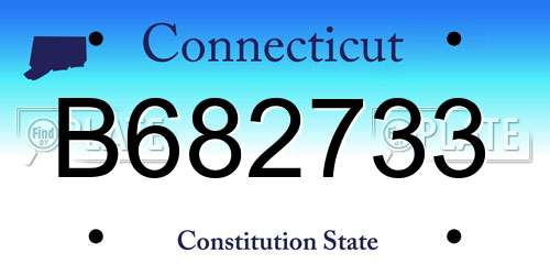B682733 Connecticut License Plate