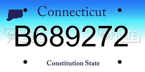 B689272 Connecticut License Plate