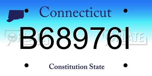 B68976I Connecticut License Plate