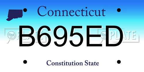 B695ED Connecticut License Plate